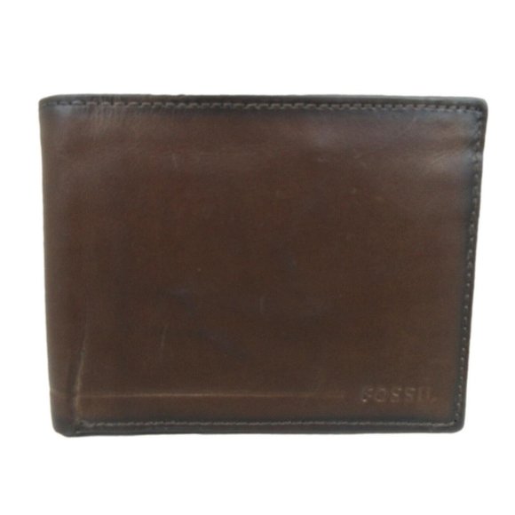 Fossil Allen RFID International Traveler Trifold Mens Wallet NEW
